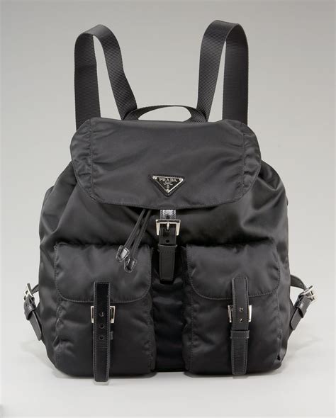 prada black nylon backpack price|prada nylon backpack vintage.